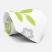 Green and blue flowers ネクタイ (ロール)