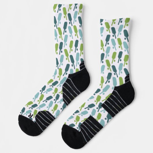Green and Blue Pickleball Patterned ソックス (左)
