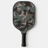 Green and Brown Camouflage Pickleball Paddle ピックルボールラケット (裏面)