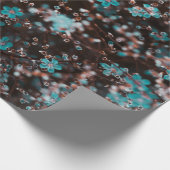 Green and brown flowers ラッピングペーパー (角)