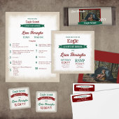 Green and Burgundy Eagle Scout Court of Honor 招待状