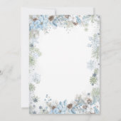 Green and Dusty Blue A Merry Little Baby Shower  招待状 (裏面)