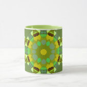 Green and Gold Abstract Coffee Mug マグカップ (中央)