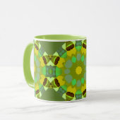 Green and Gold Abstract Coffee Mug マグカップ (正面左)
