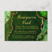 Green and Gold Agate Honeymoon Fund エンクロージャーカード (正面)