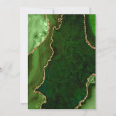 Green and Gold Agate Marble 50th Birthday Party 招待状 (裏面)