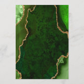 Green and Gold Agate Marble Wedding メニュー (裏面)