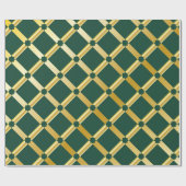 Green and Gold Arabesque Wrapping Paper (Roll) ラッピングペーパー (フラット)