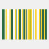 Green and Gold Christmas 3-Pack Gift Wrap ラッピングペーパーシート (正面)