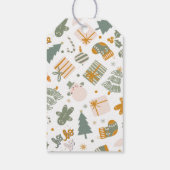 Green And Gold Christmas Holiday Party ギフトタグ (裏面)