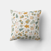 Green And Gold Christmas Holiday Party クッション (裏面)