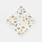 Green And Gold Christmas Holiday Party スタンダードランチョンナプキン (角)