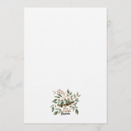 Green and Gold Christmas Party 招待状 (裏面)