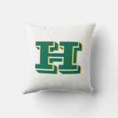 Green and Gold College Style Initial Monogram クッション (裏面)