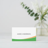 Green and Gold Elegant Business card. 名刺 (スタンド正面)