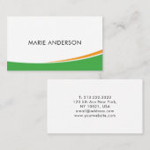 Green and Gold Elegant Business card. 名刺 (正面/裏面)