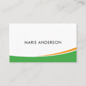 Green and Gold Elegant Business card. 名刺 (正面)