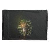 Green and Gold Fireworks Holiday Celebration 枕カバー (裏面)