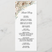 Green and gold floral double side program card  プログラム (裏面)