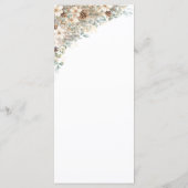 Green and gold floral Menu メニュー (裏面)