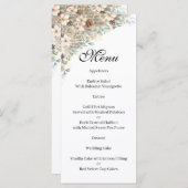 Green and gold floral Menu メニュー (正面/裏面)