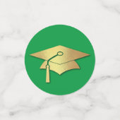 Green and Gold Graduation コンフェッティ (スモール正面)