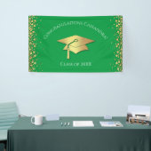 Green and Gold Graduation 横断幕 (トレードショー)