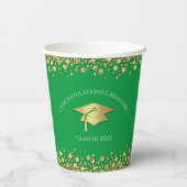 Green and Gold Graduation 紙コップ (裏面)