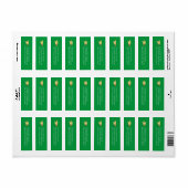 Green and Gold Graduation Return Address ラベル (フルシート)