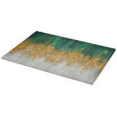 Green and gold motion abstract カッティングボード (角)