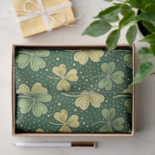 Green And Gold Shamrocks 薄葉紙 (ギフト)