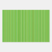 Green and Gold Striped ラッピングペーパーシート (正面2)
