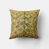 Green and Gold Tie Dye Chevron Pattern クッション (裏面)