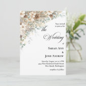 Green and gold Wedding Invitation 招待状 (スタンド正面)