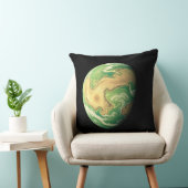 Green and Golden Brown Planet クッション (椅子)