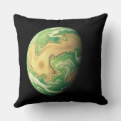 Green and Golden Brown Planet クッション (裏面)