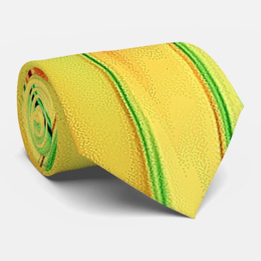 green and golden chrome waves ネクタイ (ロール)