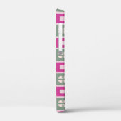 Green and Magenta Boxed Floral Bloom iPhone Case Case-Mate iPhoneケース (裏面 / 左)