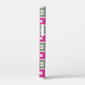 Green and Magenta Boxed Floral Bloom iPhone Case Case-Mate iPhoneケース (裏面 / 右)