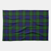 Green and navy Tartan キッチンタオル (横)