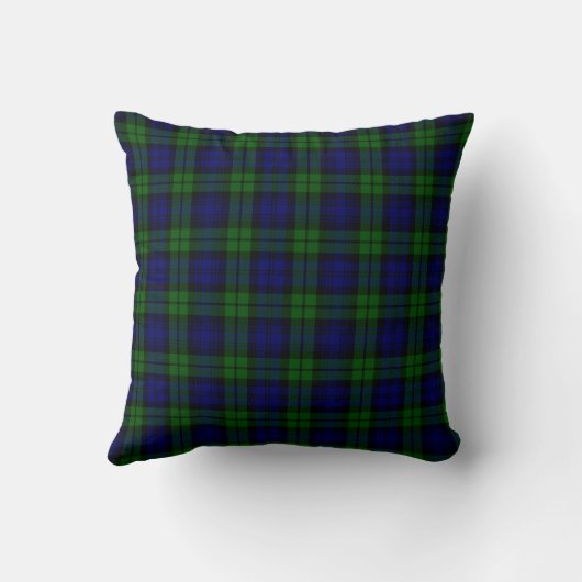 Green and navy Tartan クッション (裏面)