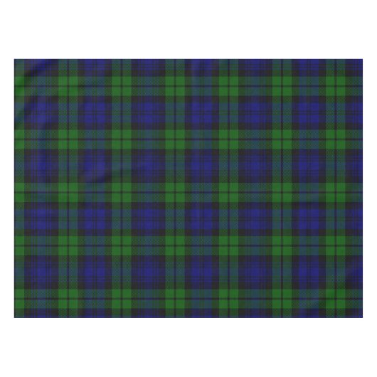 Green and navy Tartan テーブルクロス (正面(横))