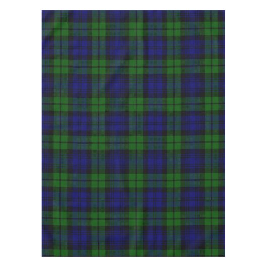 Green and navy Tartan テーブルクロス (正面)