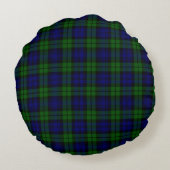 Green and navy Tartan ラウンドクッション (裏面)
