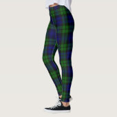 Green and navy Tartan レギンス (左)