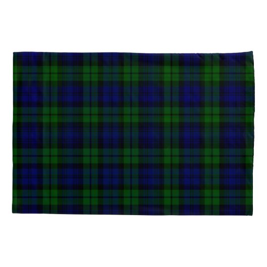 Green and navy Tartan 枕カバー (裏面)