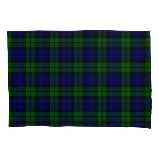 Green and navy Tartan 枕カバー (正面)