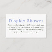 Green and Periwinkle Blue Display Shower エンクロージャーカード (正面)