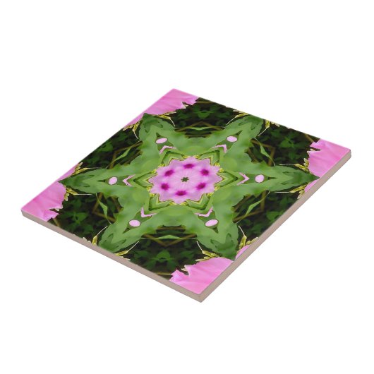 GREEN AND PINK ABSTRACT DRAWING. SAMER BRASIL. 4 タイル (側面)