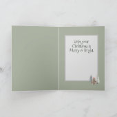 Green and Pink Brushstroke Christmas Tree カード (内部)